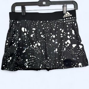 Adidas Climalite Skort Sz Small Black White Speckle Golf Tennis Athletic Sporty